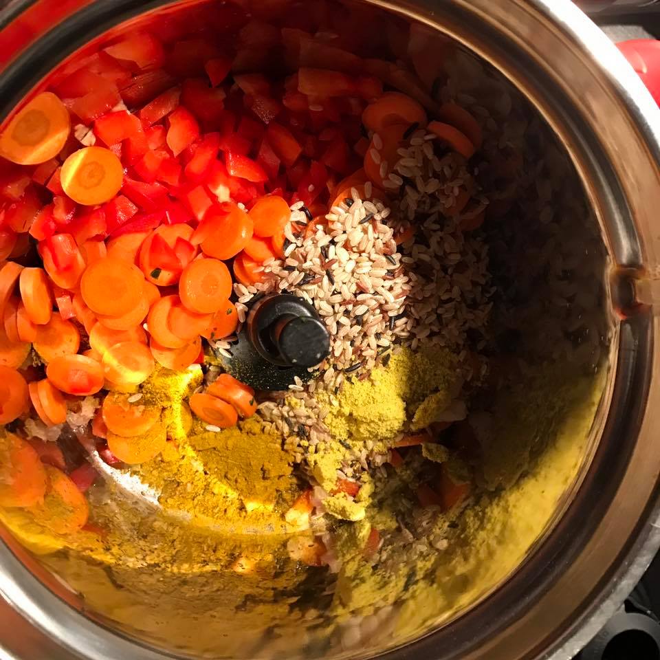 Crazy Tofu! (mini-stewed tofu with Indian spices)