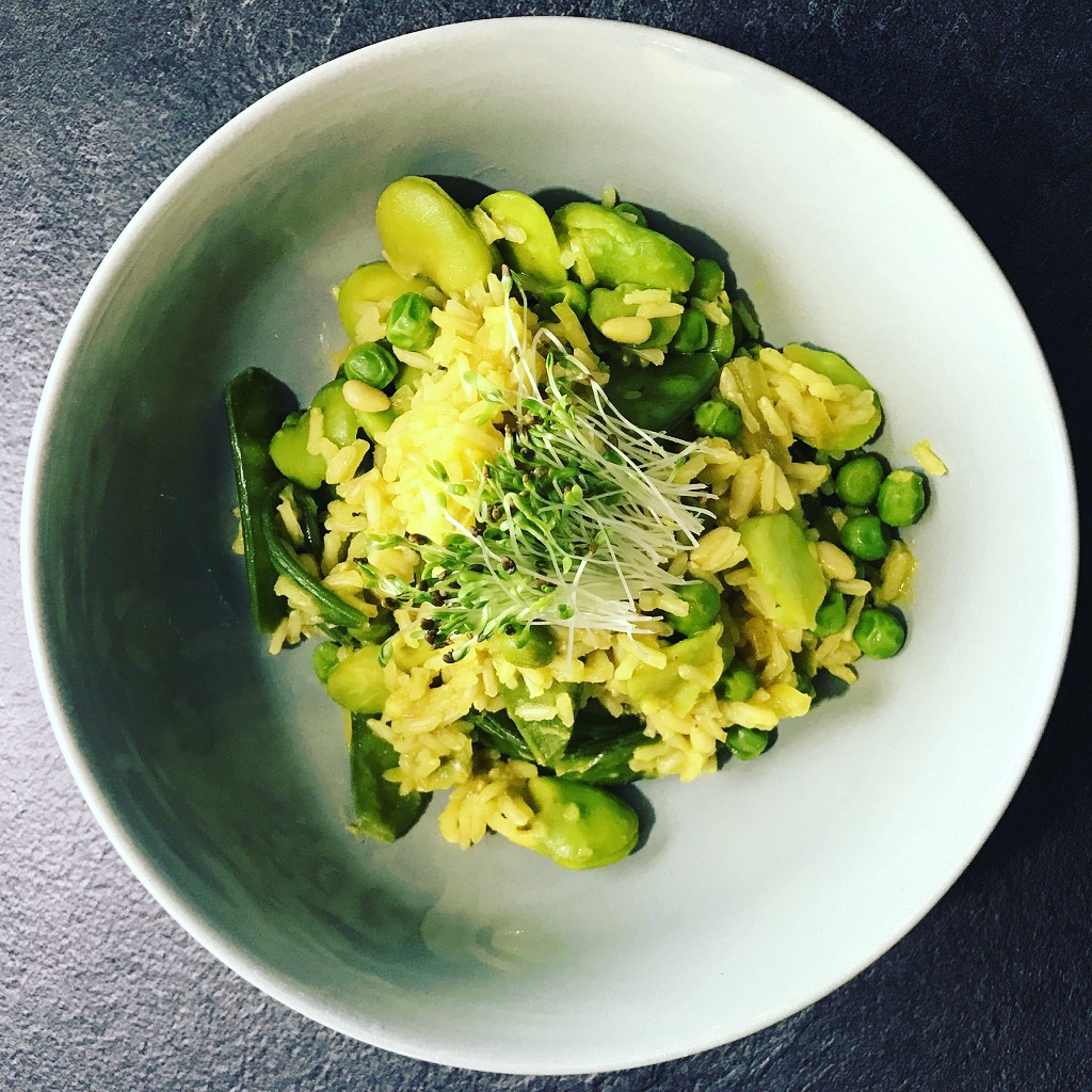 Poêlée de riz légumes de printemps