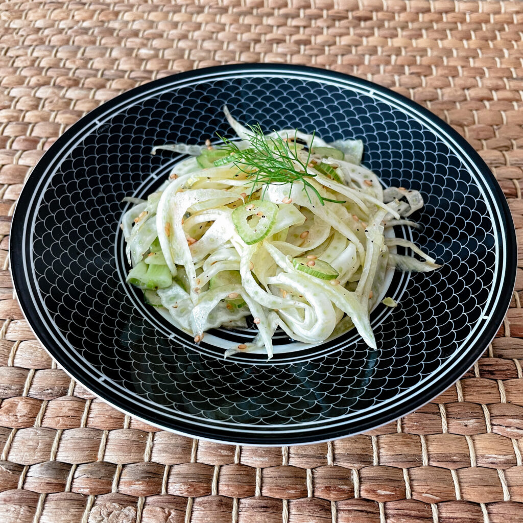 Une petite salade fraîcheur, pour la fin de l’été.