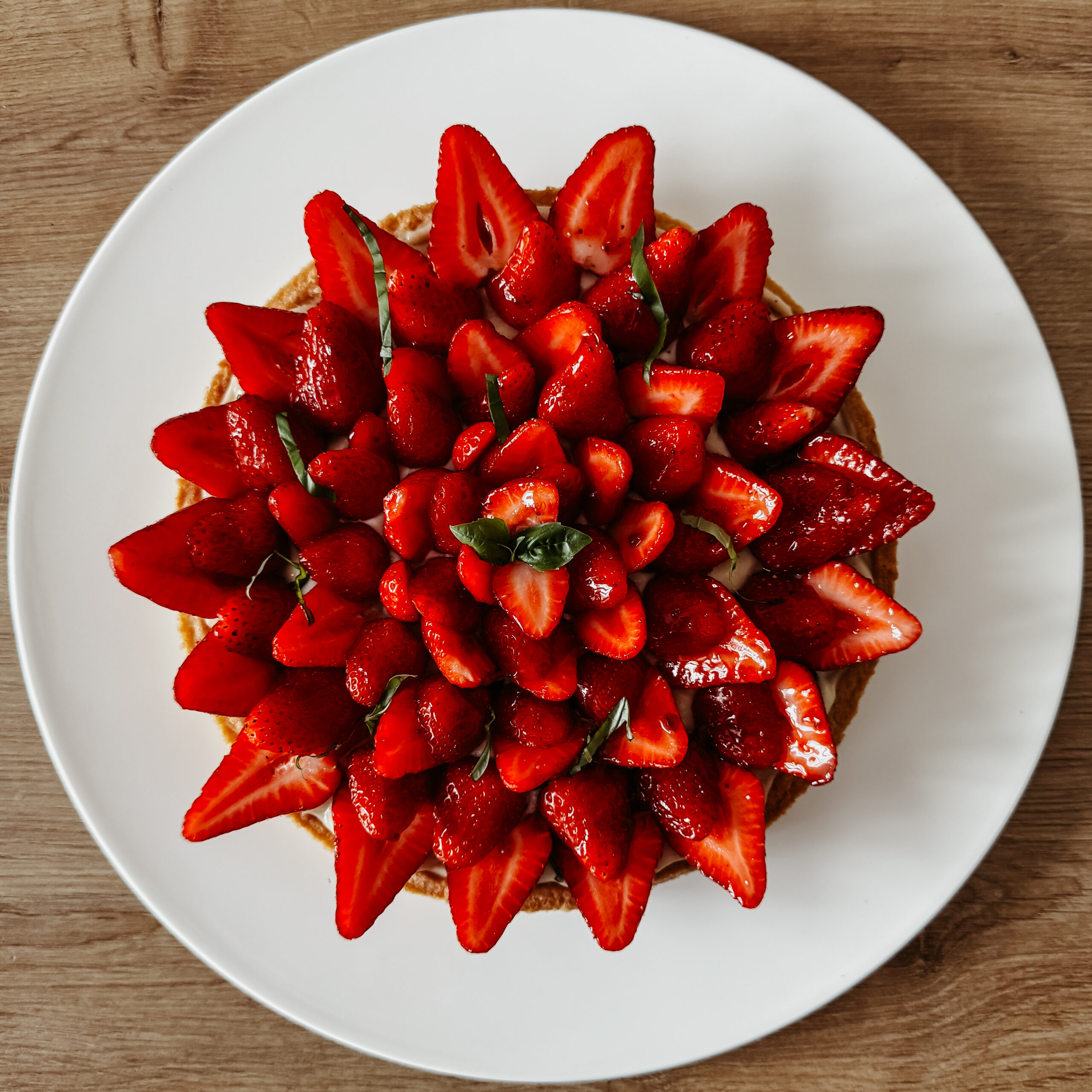 Strawberry tart in classic style, but with a little twist.